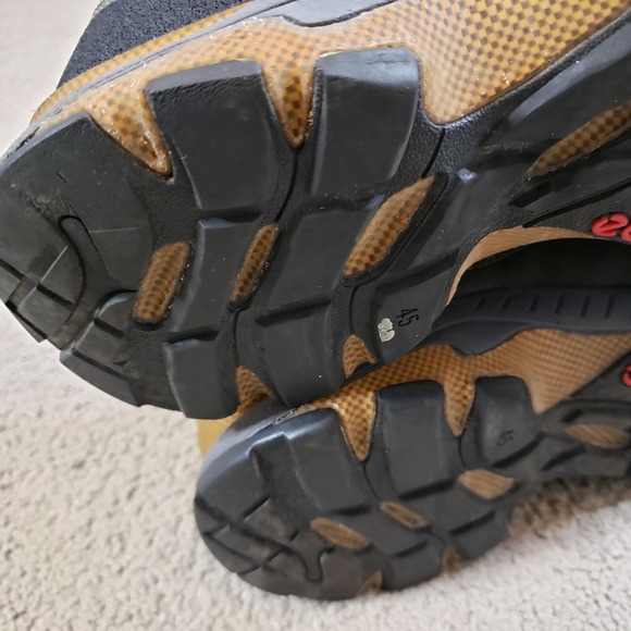 ECCO Mens Hiking Shoes 45 US 11-11.5 Gray Leather Gore Tex Outdoor Trail - Picture 14 of 15